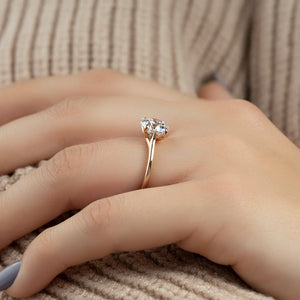 The Lexie Set With A 1 Carat Round Lab Diamond