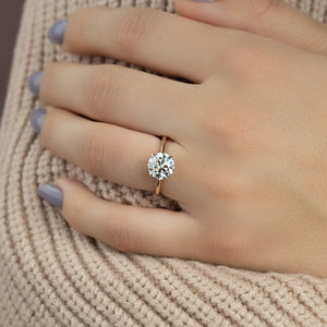 The Lexie Set With A 1 Carat Round Lab Diamond