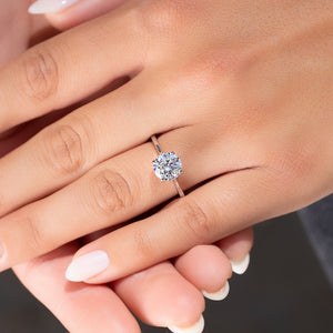 The Lexie Set With A 1.5 Carat Round Moissanite