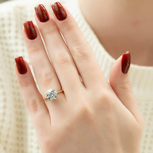The Lexie Set With A 3 Carat Round Lab Diamond
