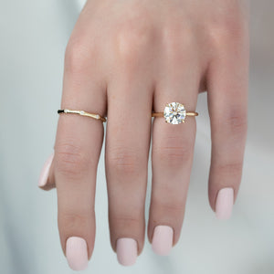 The Lexie Set With A 3 Carat Round Lab Diamond