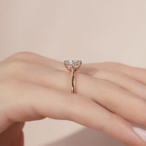 The Lexie Set With A 1.5 Carat Radiant Lab Diamond
