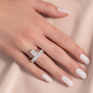The Lexie Set With A Radiant Moissanite