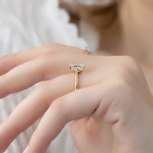 The Lexie Set With A 1 Carat Radiant Lab Diamond