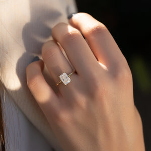 The Lexie Set With A 1 Carat Radiant Lab Diamond