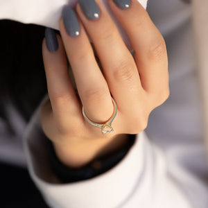 The Lexie Set With A 1 Carat Radiant Lab Diamond