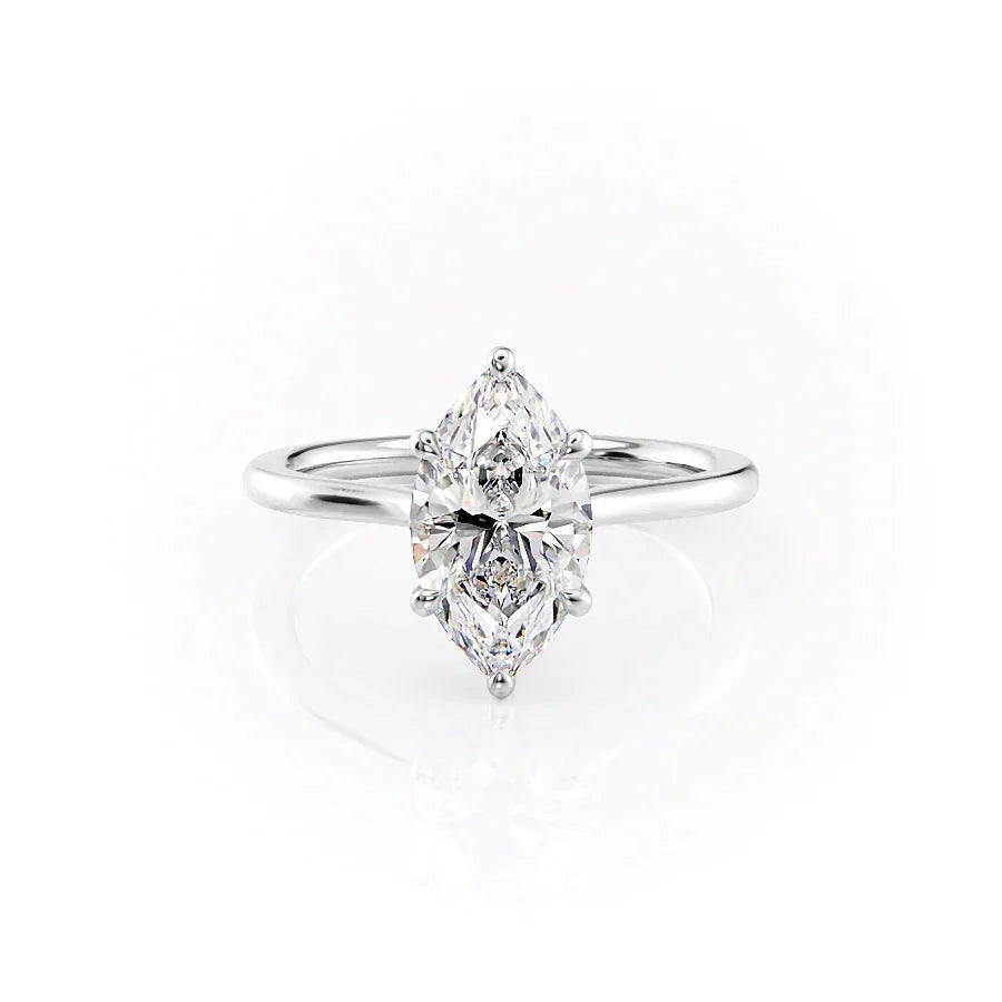 The Lexie Set With A 3.5 Carat Marquise Moissanite