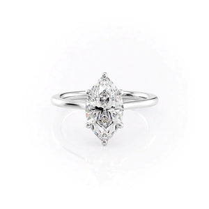 The Lexie Set With A 3 Carat Marquise Lab Diamond