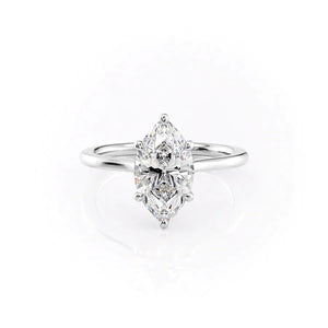 The Lexie Set With A 4.5 Carat Marquise Moissanite