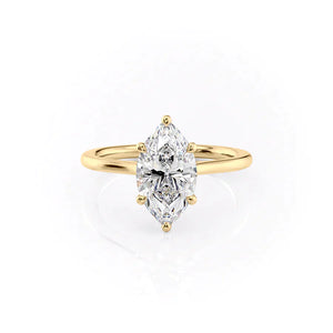 The Lexie Set With A 3 Carat Marquise Lab Diamond