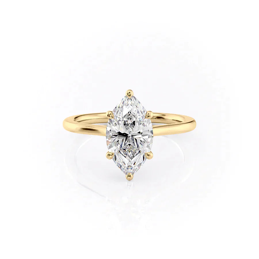 The Lexie Set With A 3.5 Carat Marquise Moissanite