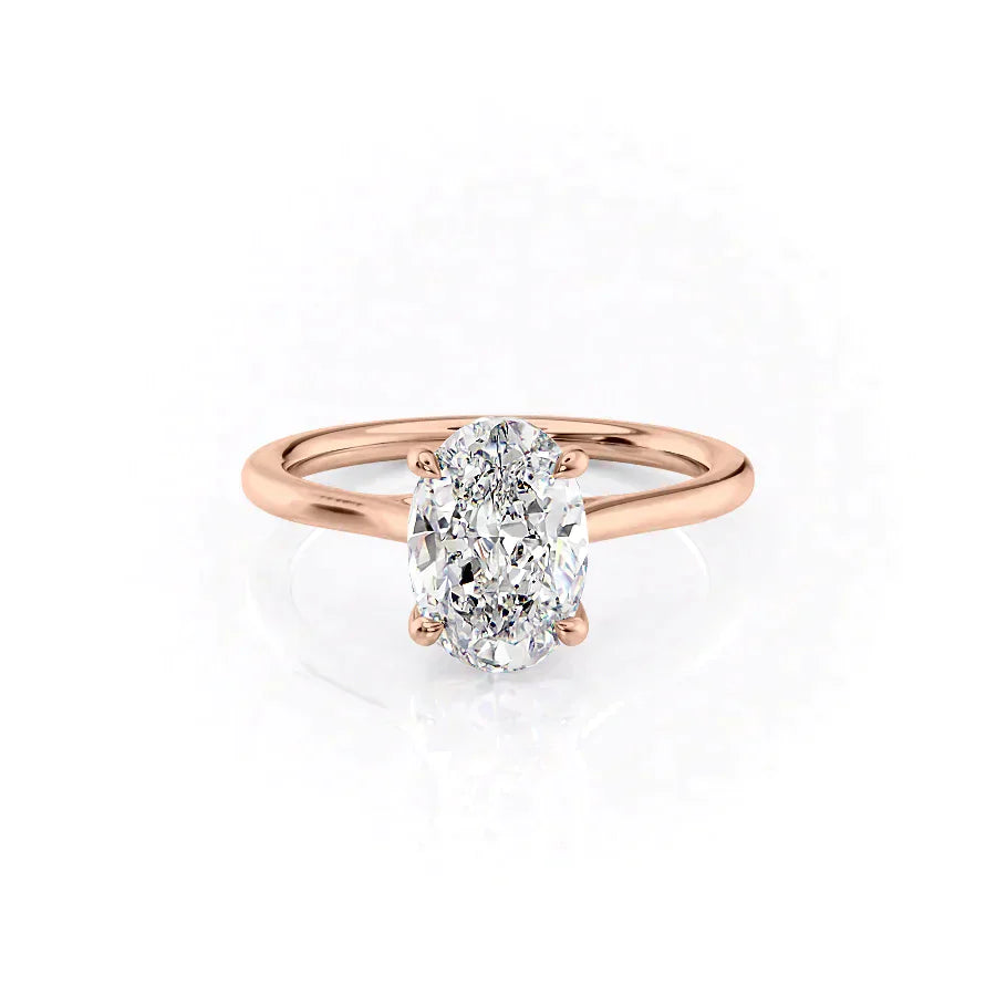 The Lexie Set With A 1 Carat Oval Lab Diamond