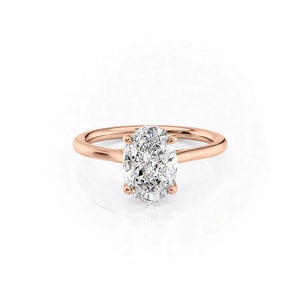 The Lexie Set With A 1.5 Carat Oval Lab Diamond