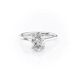 The Lexie Set With A 2.5 Carat Oval Moissanite