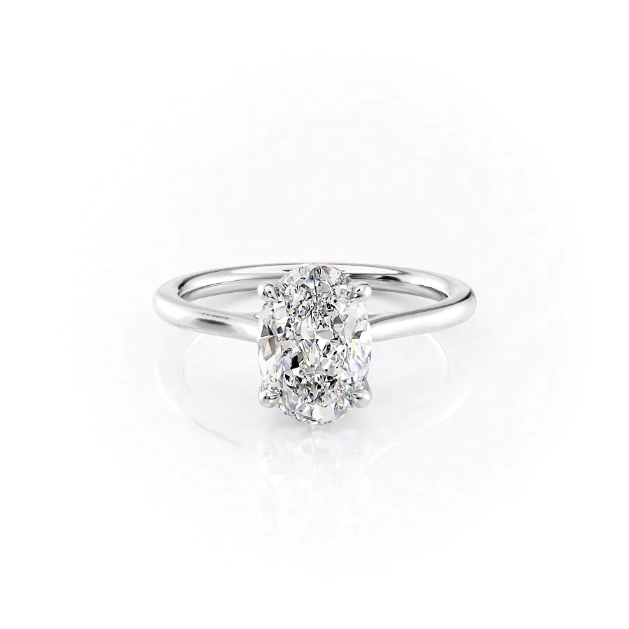 The Lexie Set With A 1 Carat Oval Lab Diamond