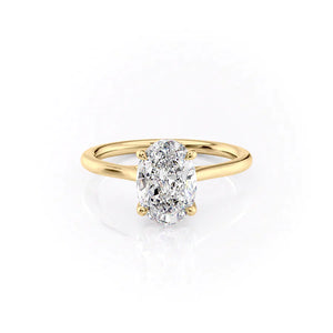 The Lexie Set With A 2.5 Carat Oval Moissanite