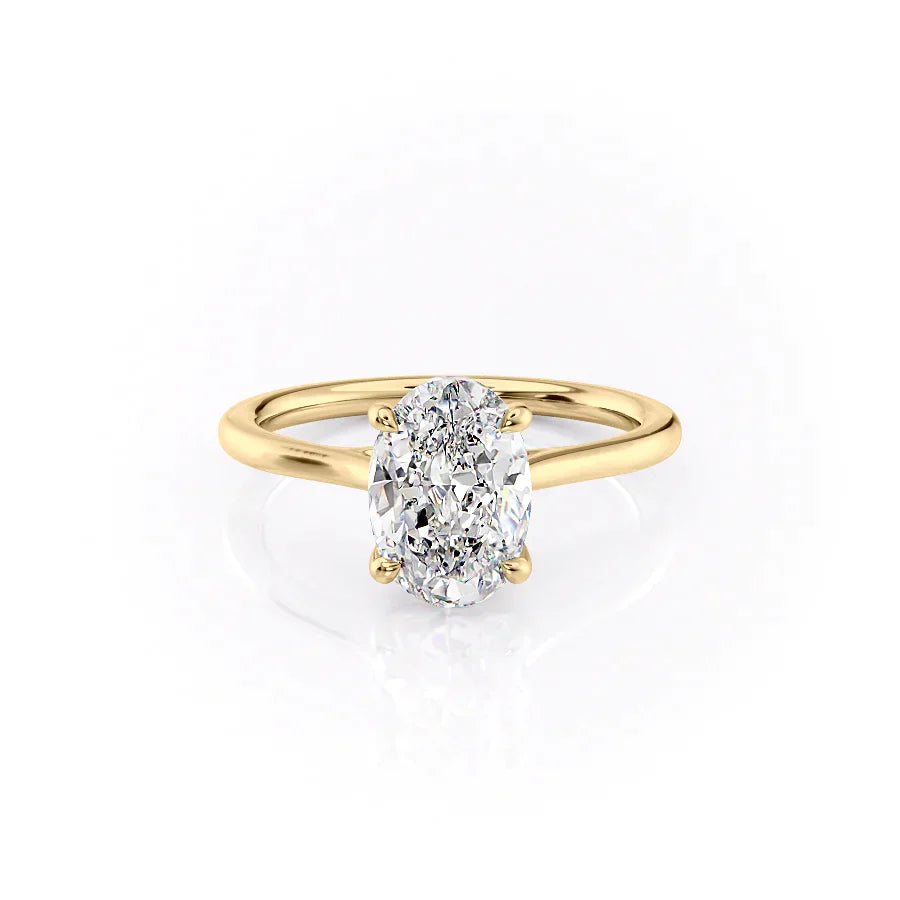 The Lexie Set With A 3.5 Carat Oval Moissanite