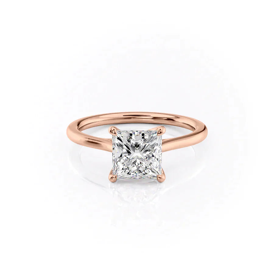 The Lexie Set With A 2.5 Carat Princess Lab Diamond