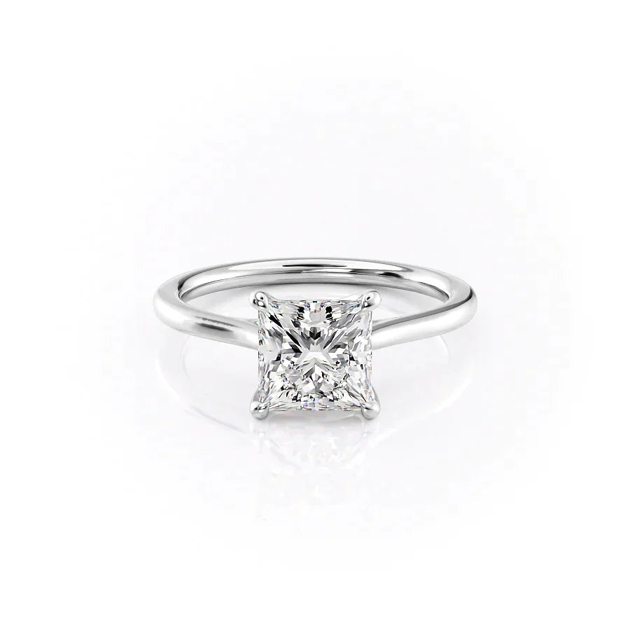 The Lexie Set With A 2 Carat Princess Lab Diamond