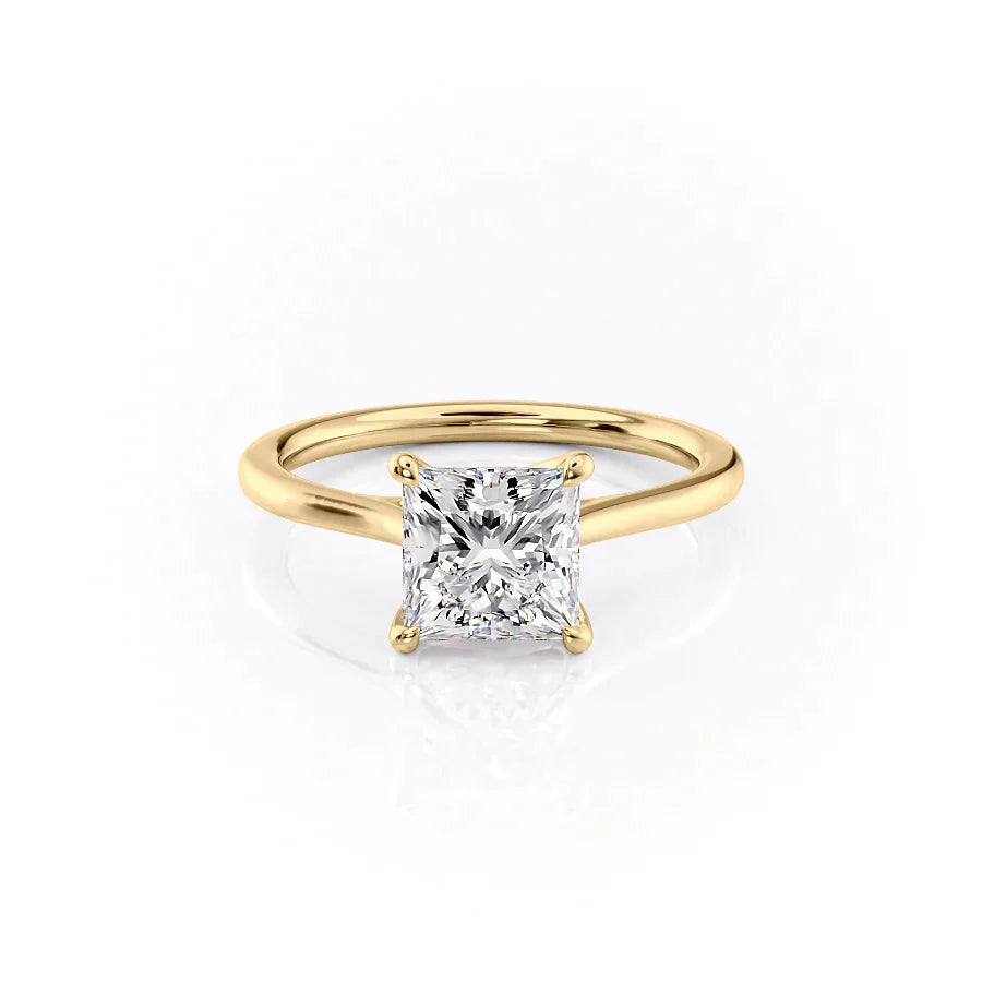 The Lexie Set With A 3.5 Carat Princess Moissanite