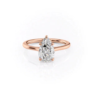 The Lexie Set With A 4.5 Carat Pear Moissanite