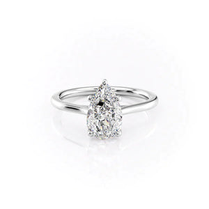 The Lexie Set With A 1 Carat Pear Lab Diamond