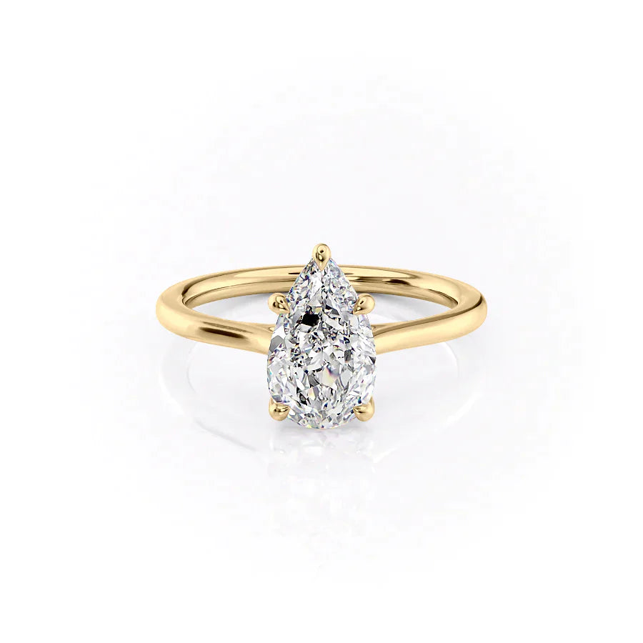 The Lexie Set With A 2.5 Carat Pear Moissanite