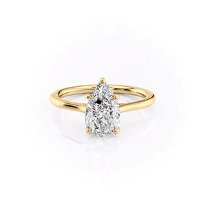 The Lexie Set With A 1.5 Carat Pear Moissanite