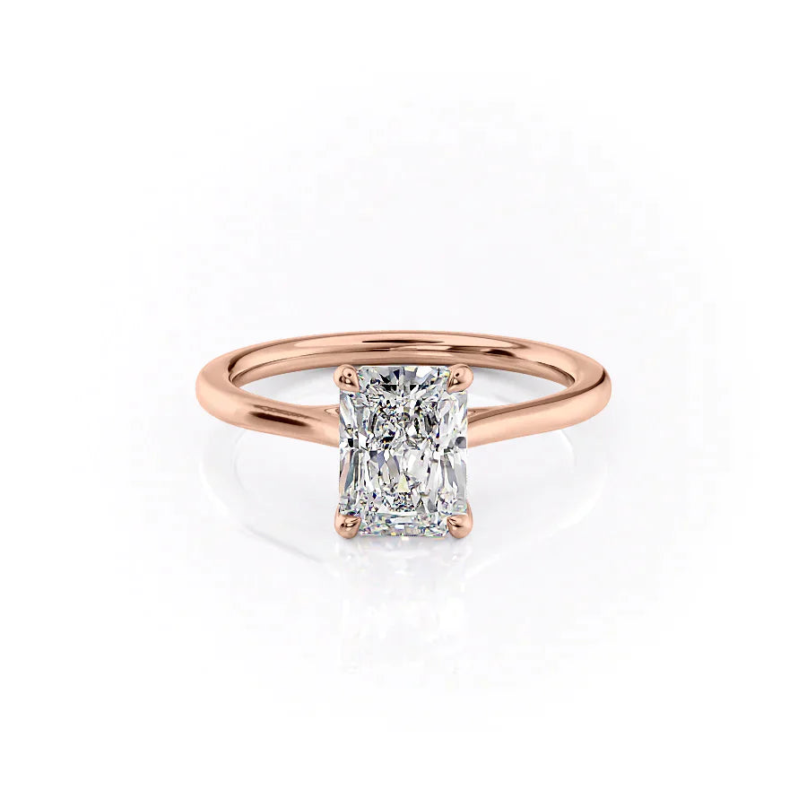 The Lexie Set With A 4.5 Carat Radiant Moissanite