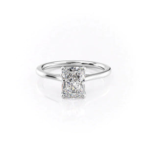 The Lexie Set With A 1.5 Carat Radiant Lab Diamond