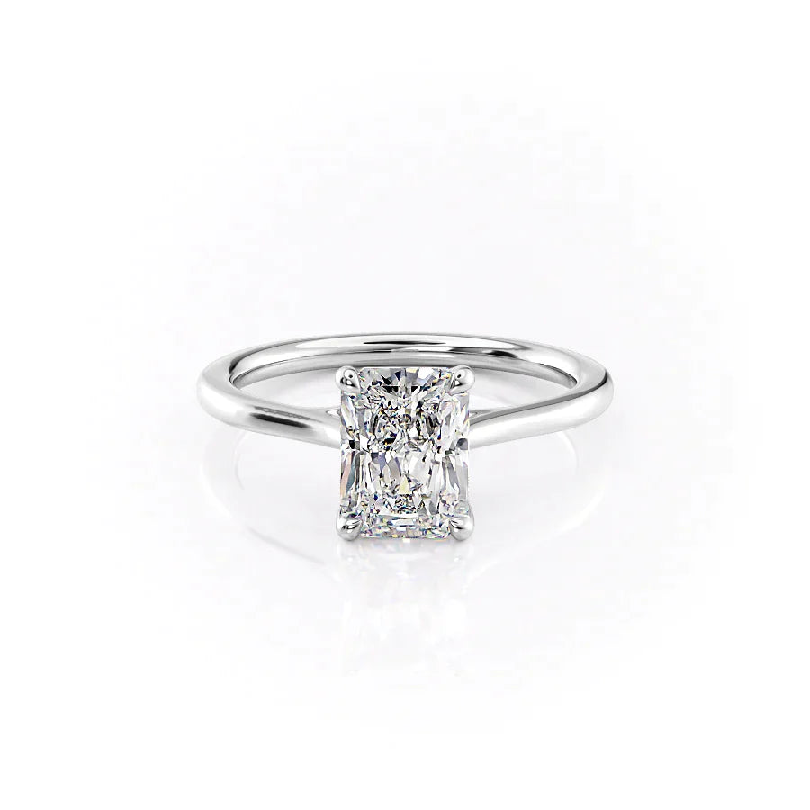 The Lexie Set With A 2.5 Carat Radiant Moissanite