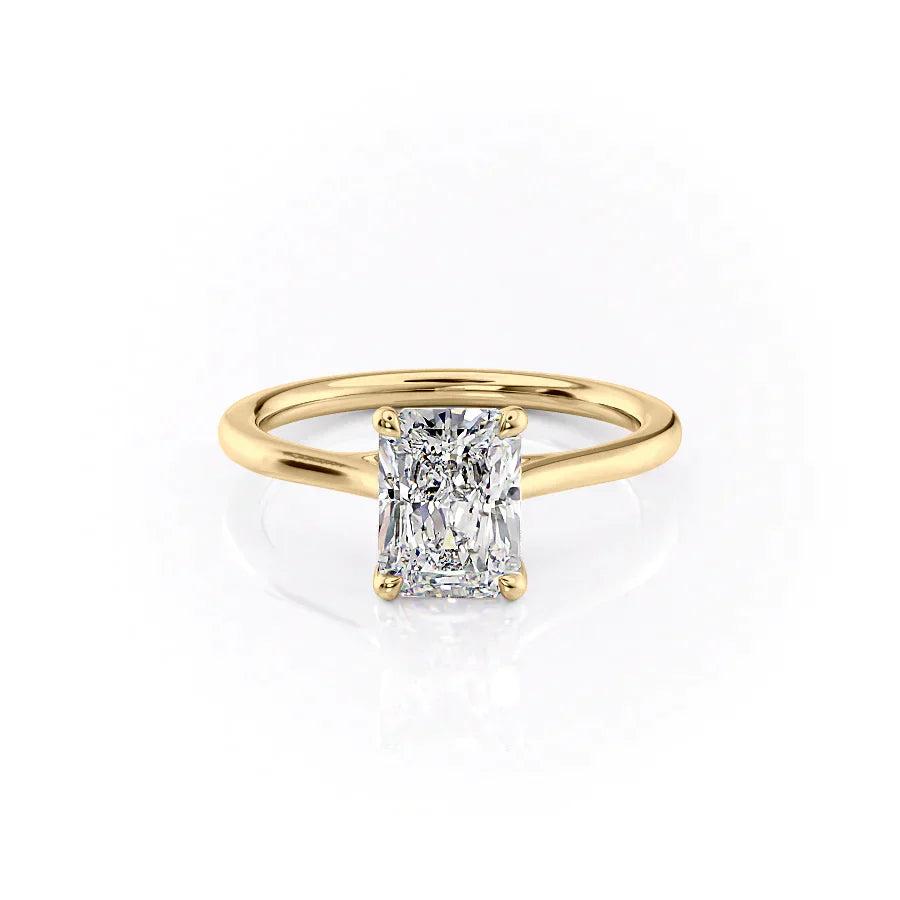 The Lexie Set With A 1 Carat Radiant Lab Diamond