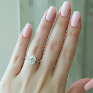 The Pave Lexie Set With A Oval Moissanite