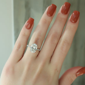 The Pave Lexie Set With A Oval Moissanite