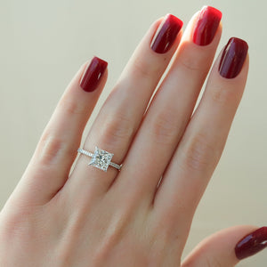 The Lexie Set With A 4.5 Carat Princess Moissanite