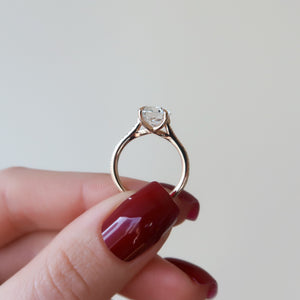 The Pave Lexie Set With A Round Moissanite