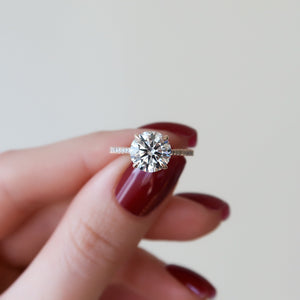The Pave Lexie Set With A 3 Carat Round Lab Diamond