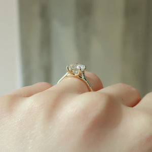 The Pave Lexie Set With A 2.5 Carat Round Moissanite