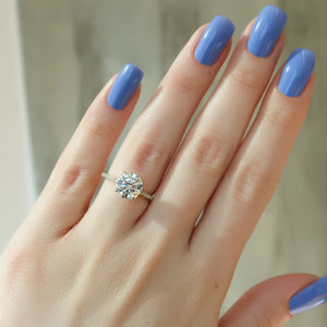 The Pave Lexie Set With A 2.5 Carat Round Moissanite
