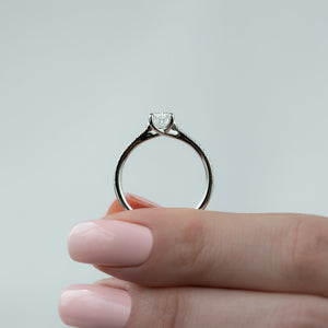 The Pave Lexie Set With A Radiant Moissanite
