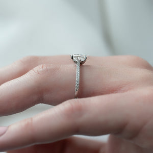 The Pave Lexie Set With A 2 Carat Radiant Lab Diamond