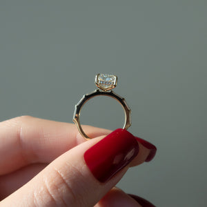 The Hailey Set With A 3 Carat Radiant Lab Diamond