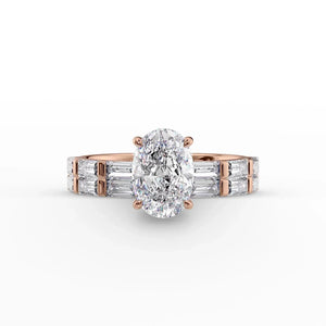 The Hailey Set With A 1 Carat Oval Moissanite