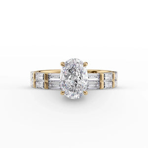 The Hailey Set With A 3 Carat Oval Lab Diamond