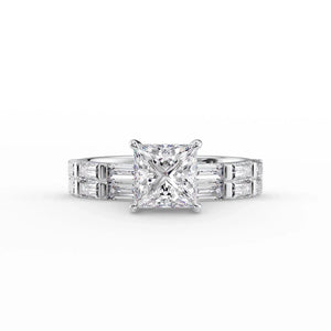 The Hailey Set With A 4 Carat Princess Moissanite