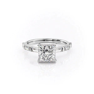The Hailey Set With A 2 Carat Princess Moissanite