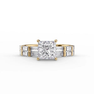 The Hailey Set With A 3 Carat Princess Moissanite