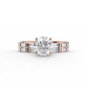 The Hailey Set With A 1 Carat Round Lab Diamond