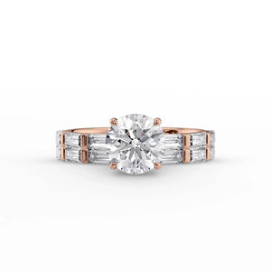 The Hailey Set With A 2 Carat Round Lab Diamond