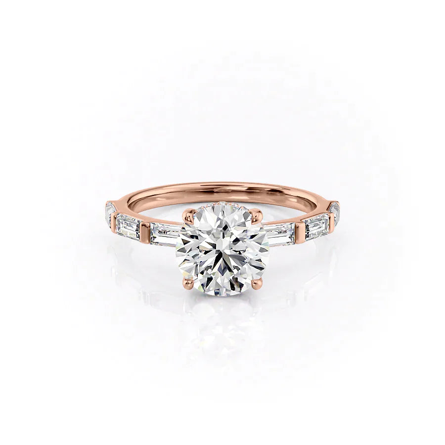 The Hailey Set With A 1 Carat Round Lab Diamond
